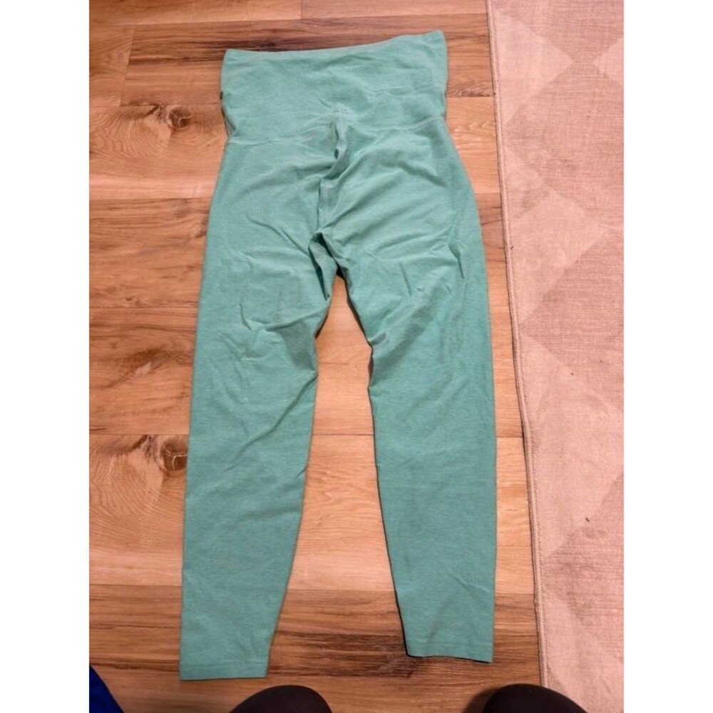 Beyond yoga beyond the bump maternity leggings, size large, light aqua blue